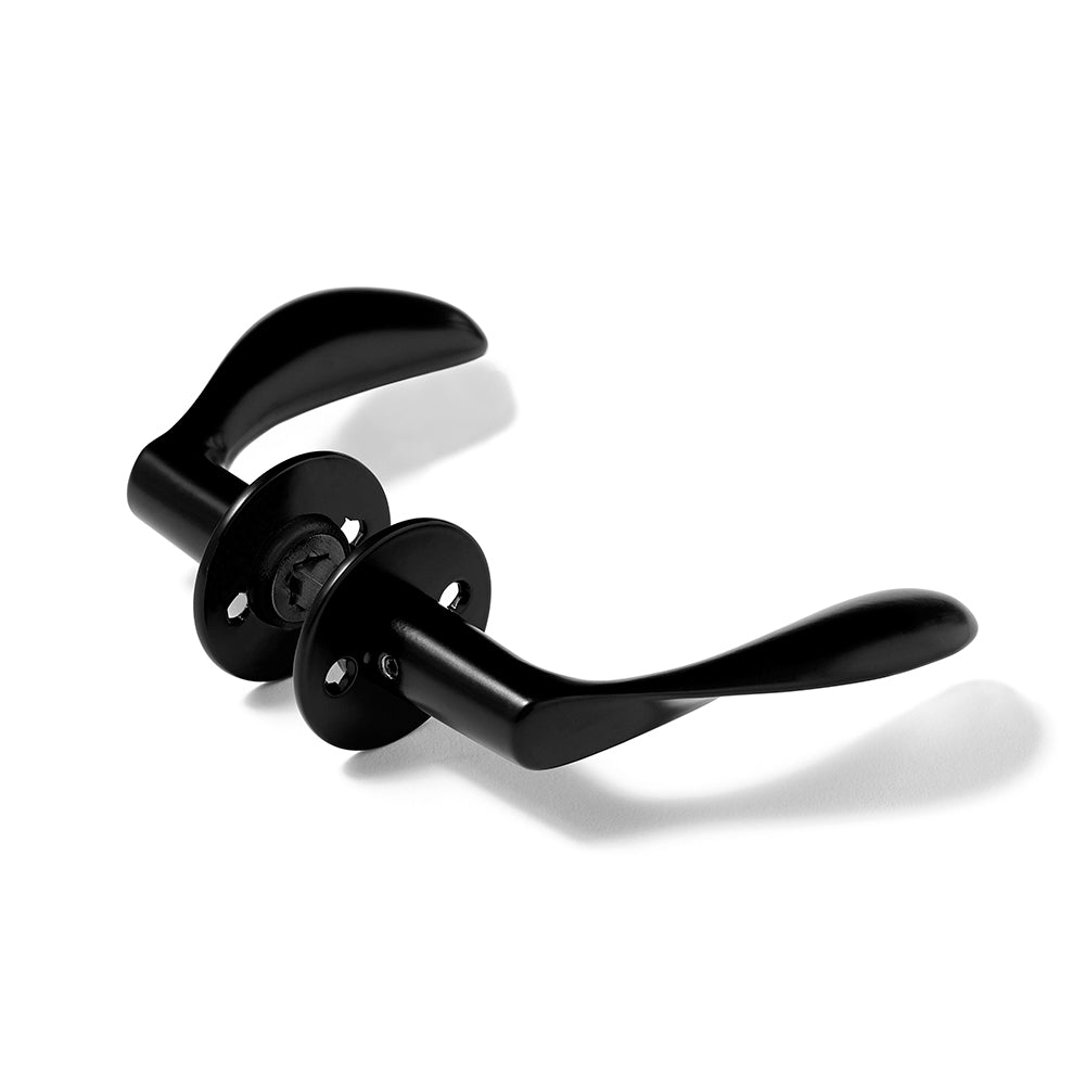 Arne Jacobsen dørhåndtag - AJ97 dørgreb, mat sort (RAL 9005), lille model • d line
