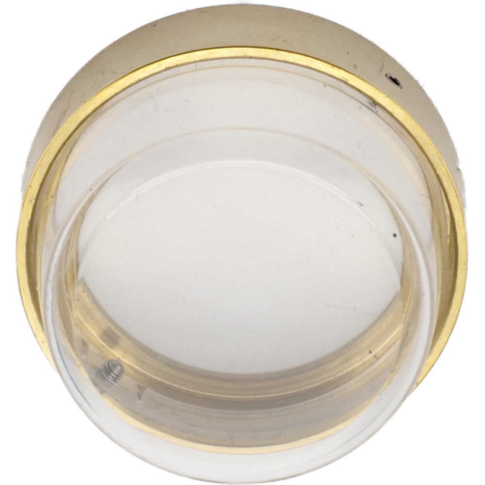 Nødudgangsbesætning inkl. plastboble, poleret messing uden lak • KYNER & Co