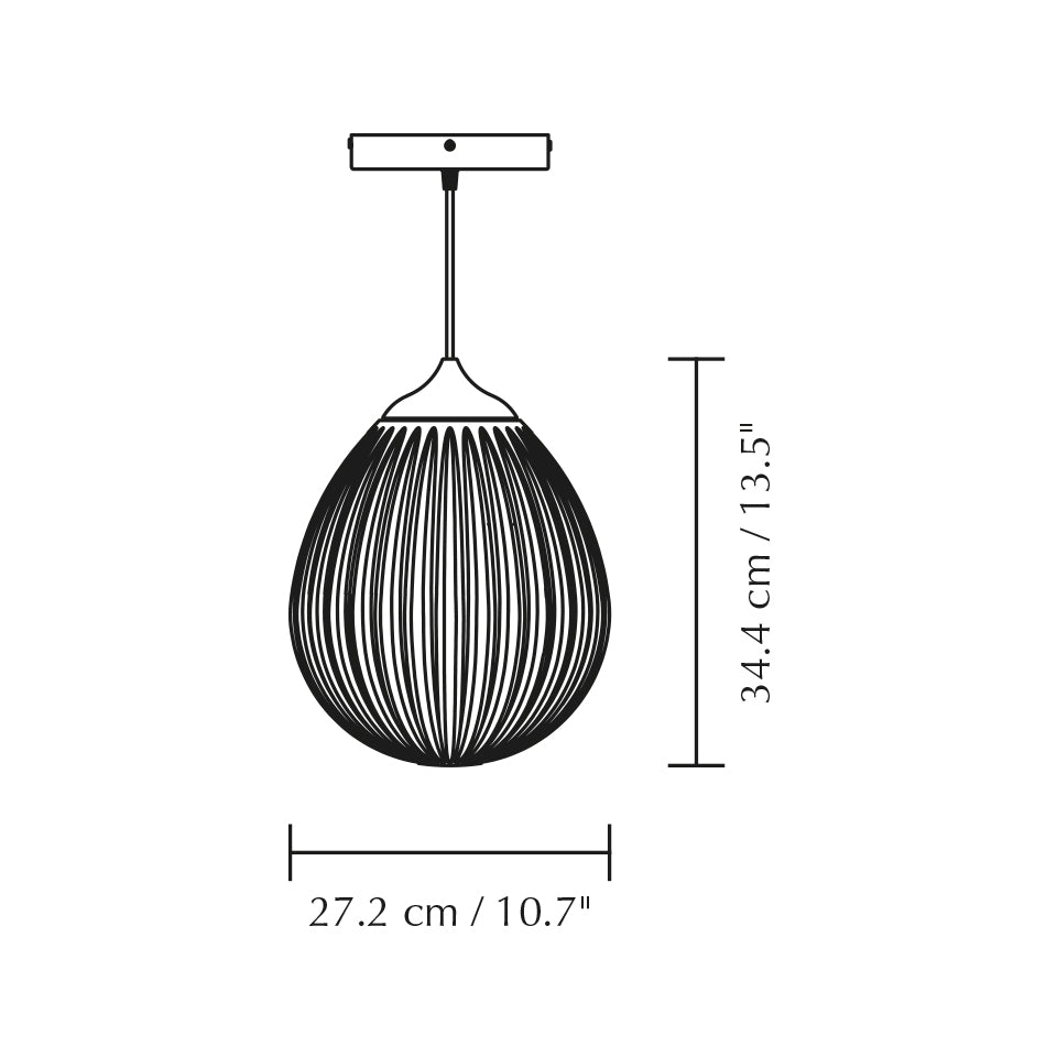 Around the World pendel med roset, hvid og sort • UMAGE