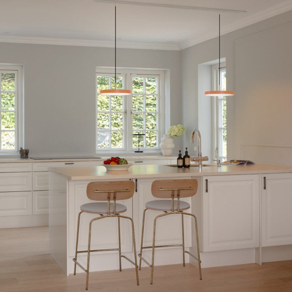 Asteria Plus pendel, orange og messing • UMAGE