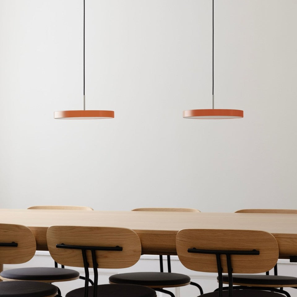 Asteria Plus pendel, orange og stål • UMAGE