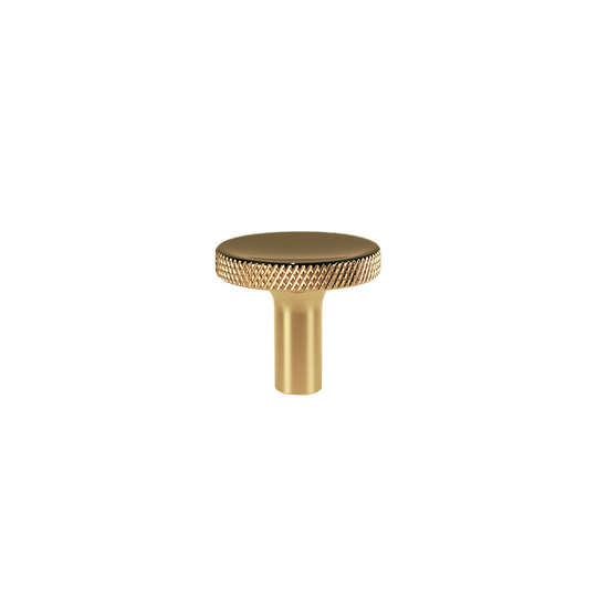 Søllerød • Møbelknop med diamond cut, blank messing med lak
