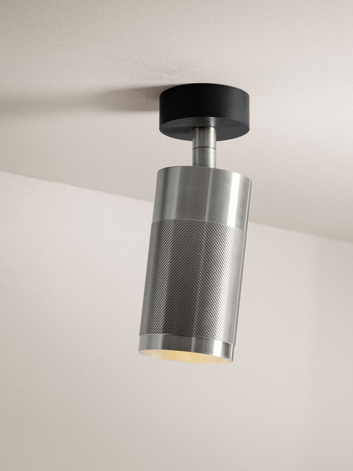 Patrone loftspot med roset, rustfritt stål look • Thorup Copenhagen - Copenhagenhomedesign