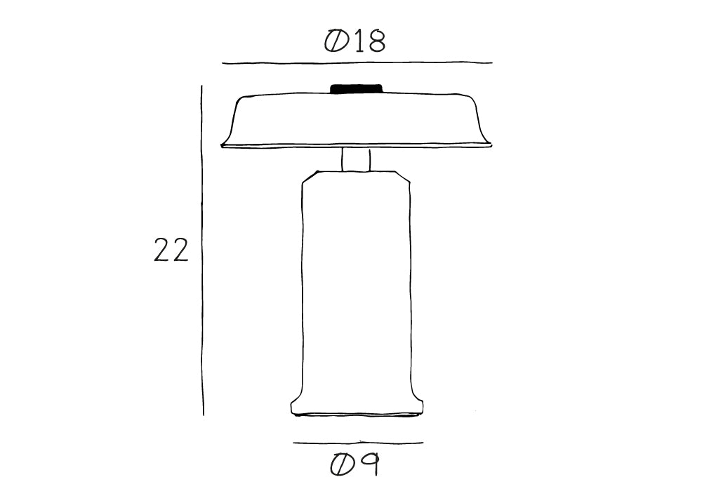 TRIP No. 2 portable bordlampe, ash/grå • Design by Us