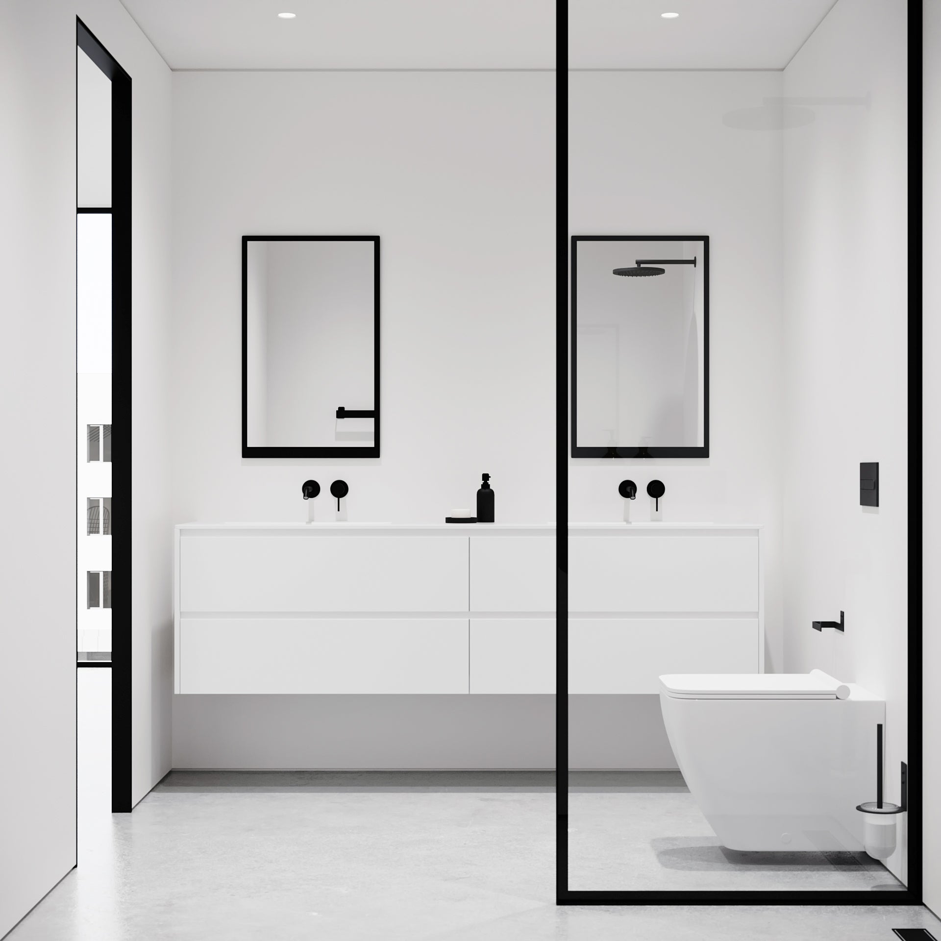 Toiletbørste, sort • NICHBA