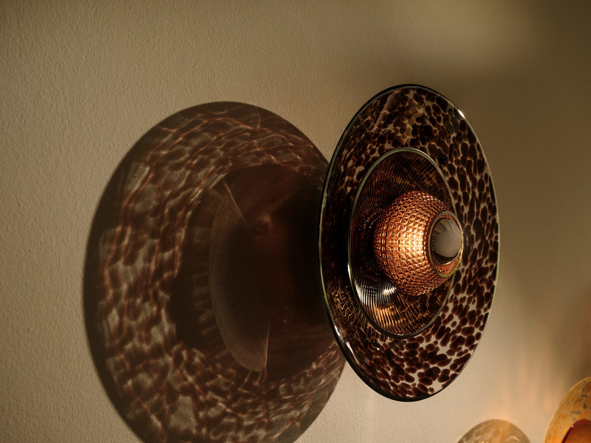 Disco Rama væglampe, brun / brown • Design by Us