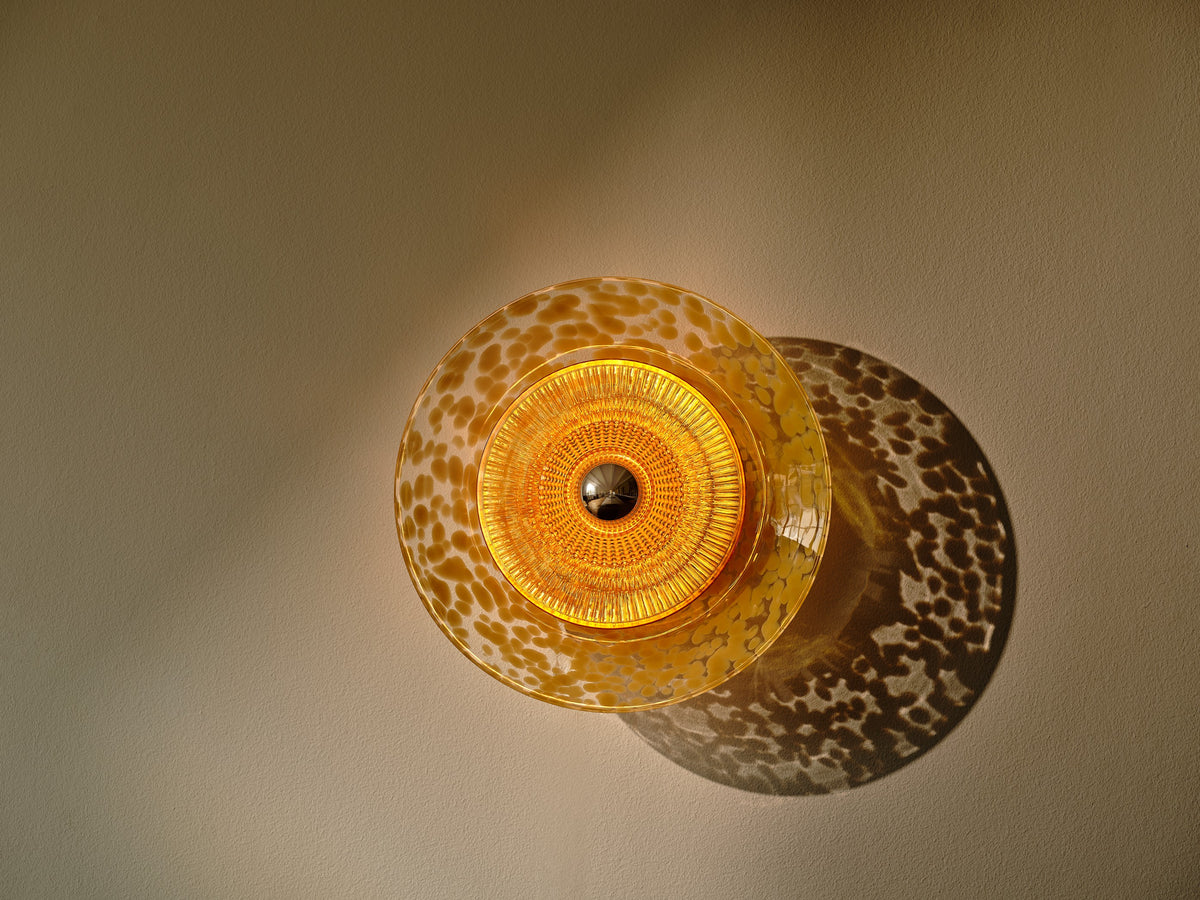 Disco Rama væglampe, amber • Design by Us