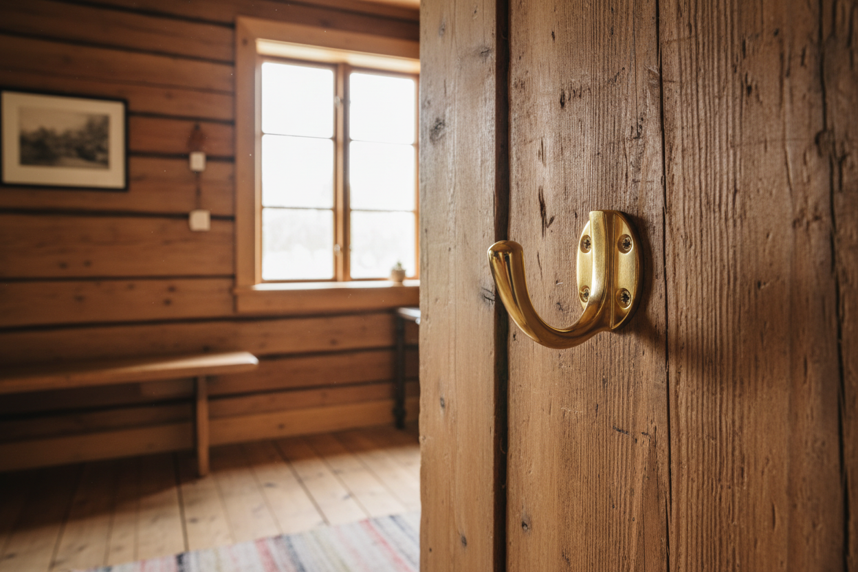 Falkenberg • Frakkekrog blank messing m/lak 40 mm