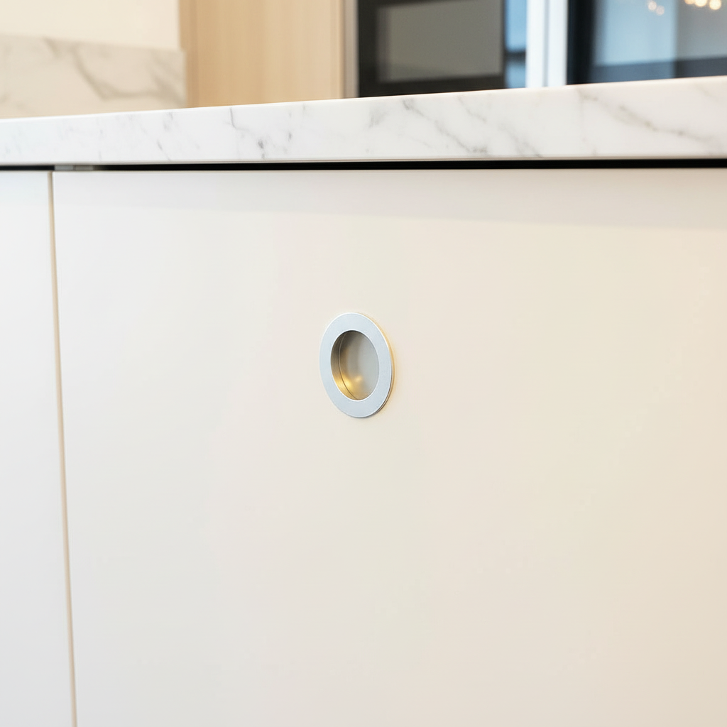 Faxe • Skålgreb Ø55/60 mm, sølv look