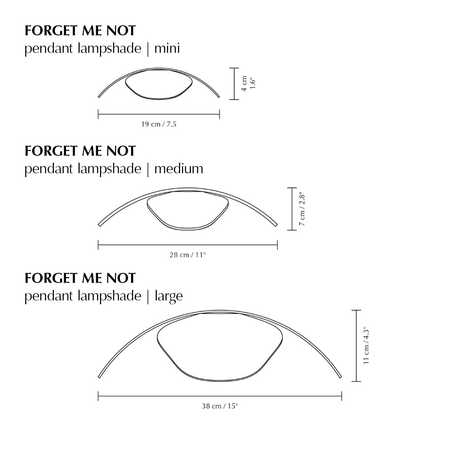 Forget Me Not pendel med roset, egetræ • UMAGE