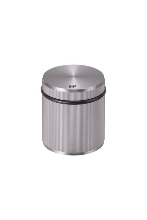 Fritstående dørstopper i linjeret mønster, rustfrit stål • Buster + Punch