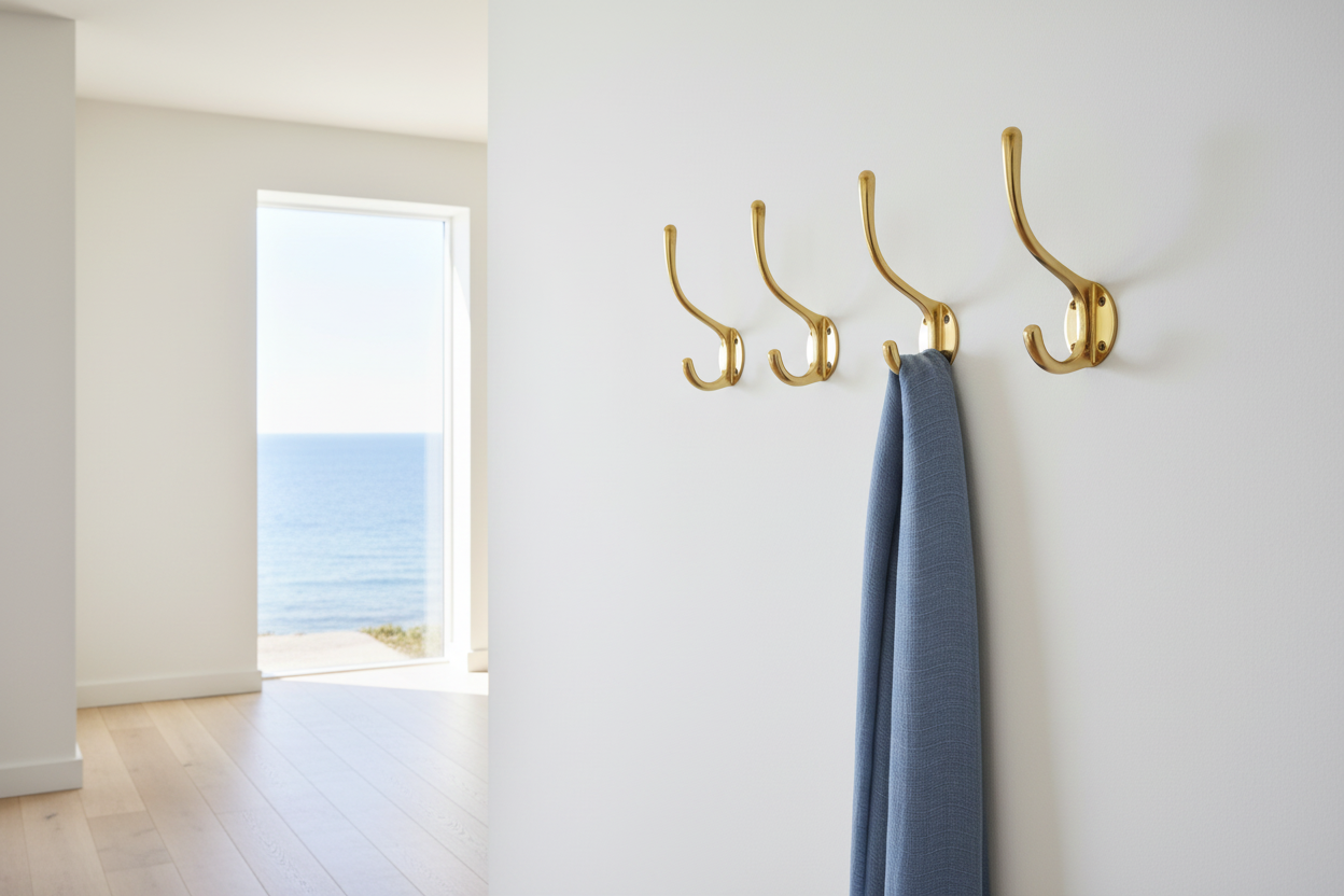 Göteborg • Hattekrog i blank messing med lak 120 mm