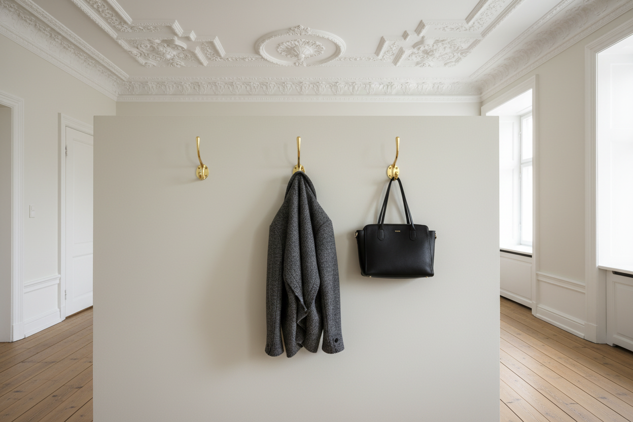 Göteborg • Hattekrog i blank messing med lak 120 mm