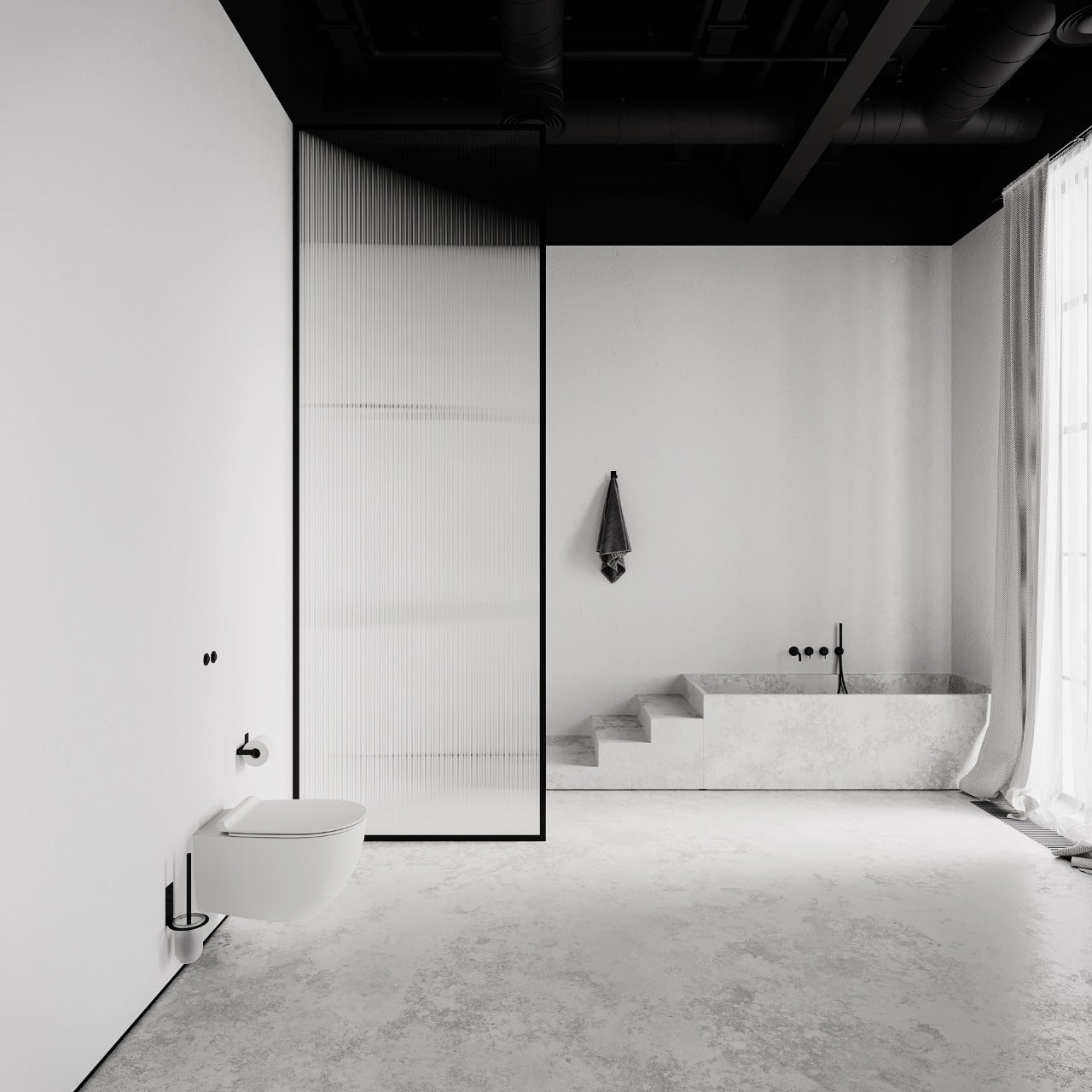 Toiletbørste, sort • NICHBA