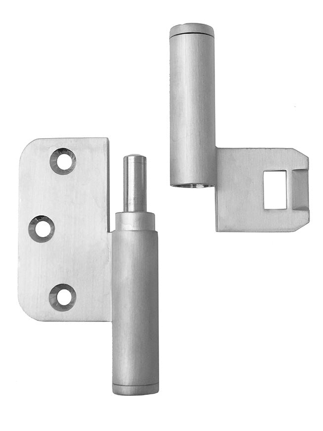 Hamborg snap-on dørhængsel, mat forniklet