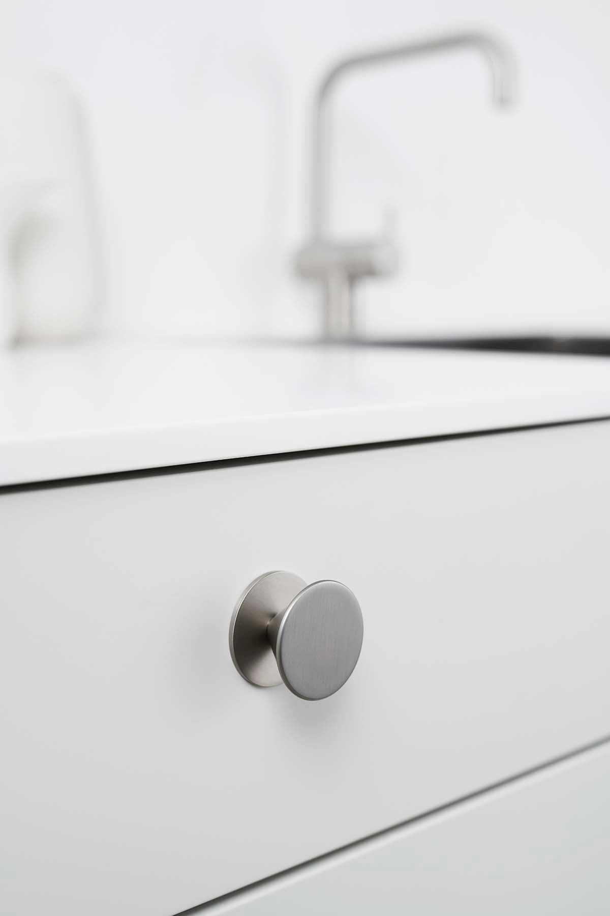 ORBIT knop, zink, stål • Furnipart