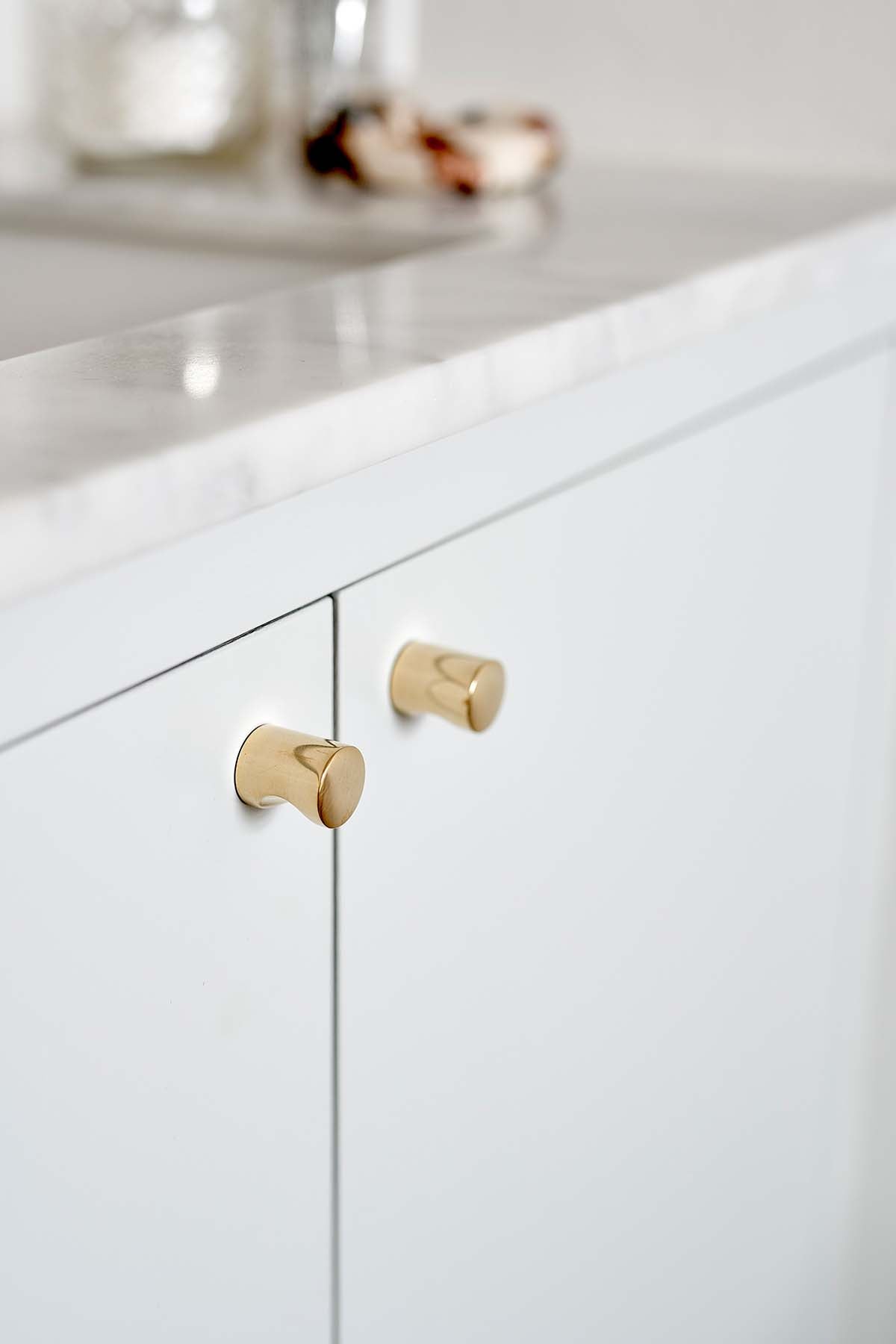 TUMBLER knop, Blyfri messing, messing • Furnipart
