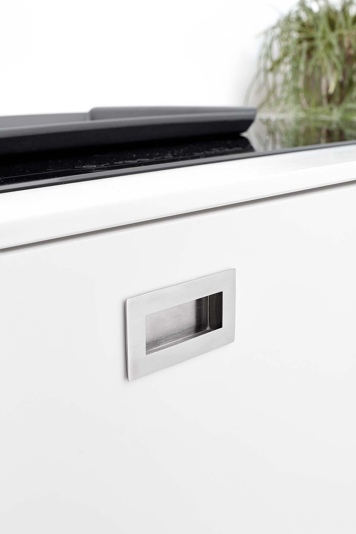 SQUARE Indlægsgreb, rustfrit stål, stål • Furnipart