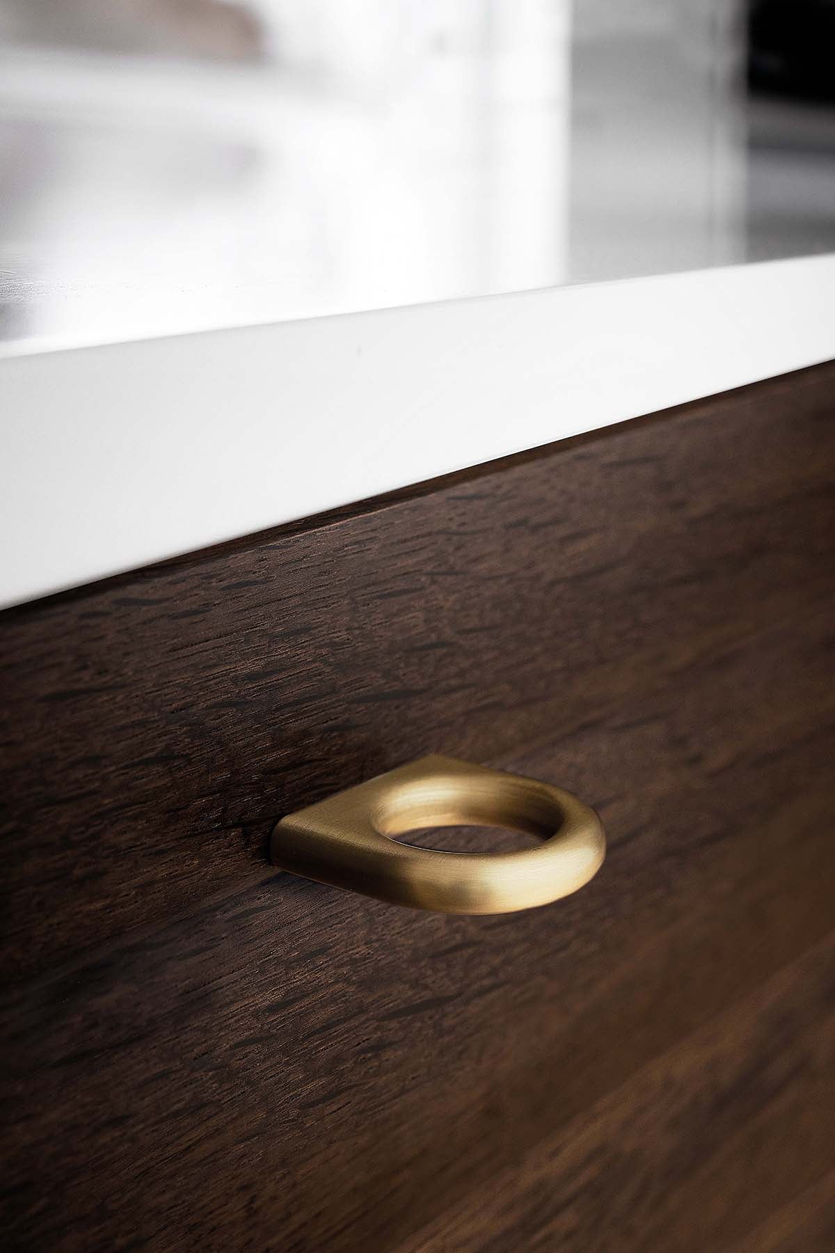 LUCK knop, zink, messing • Furnipart
