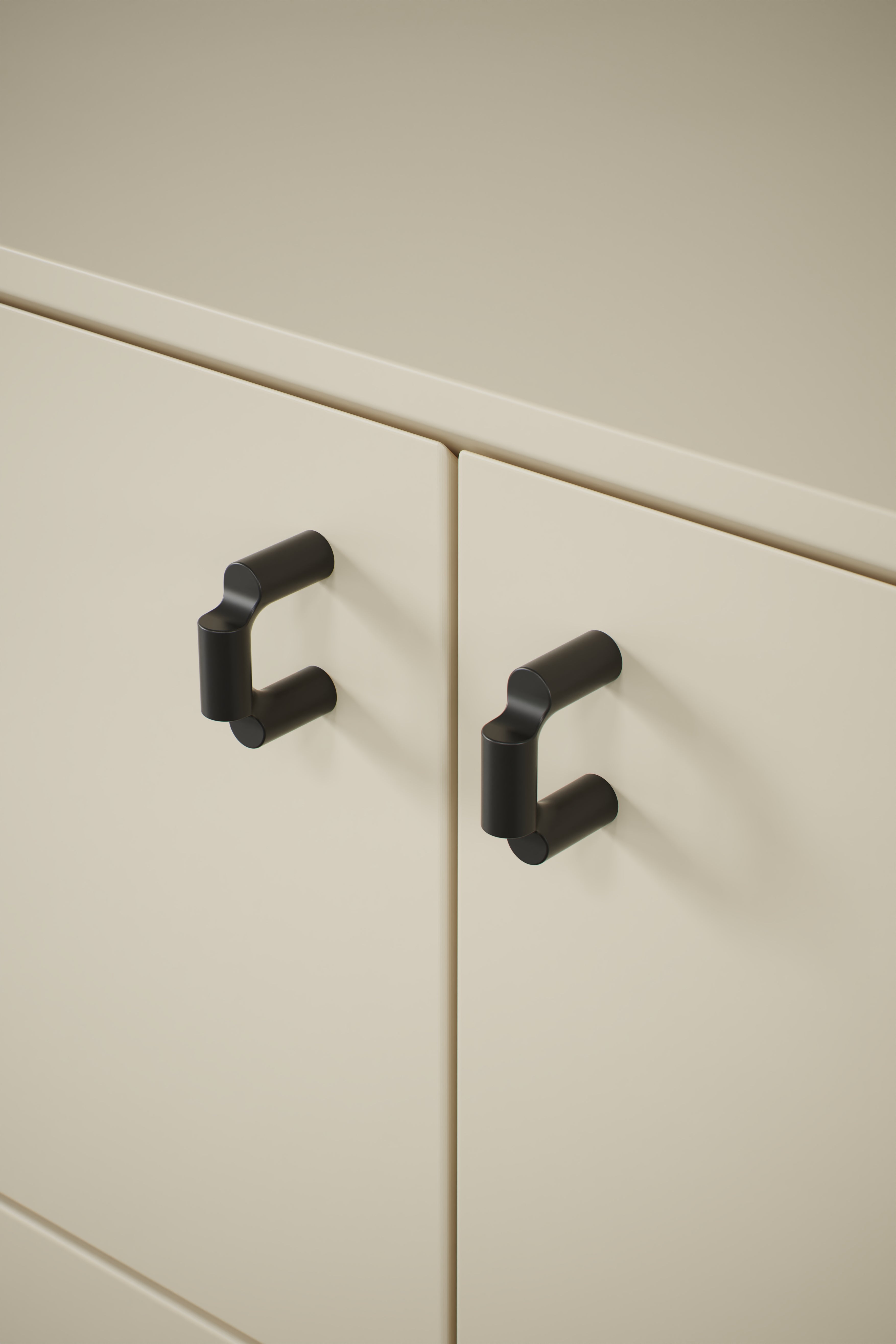 BREAK knop, zink, sort • Furnipart