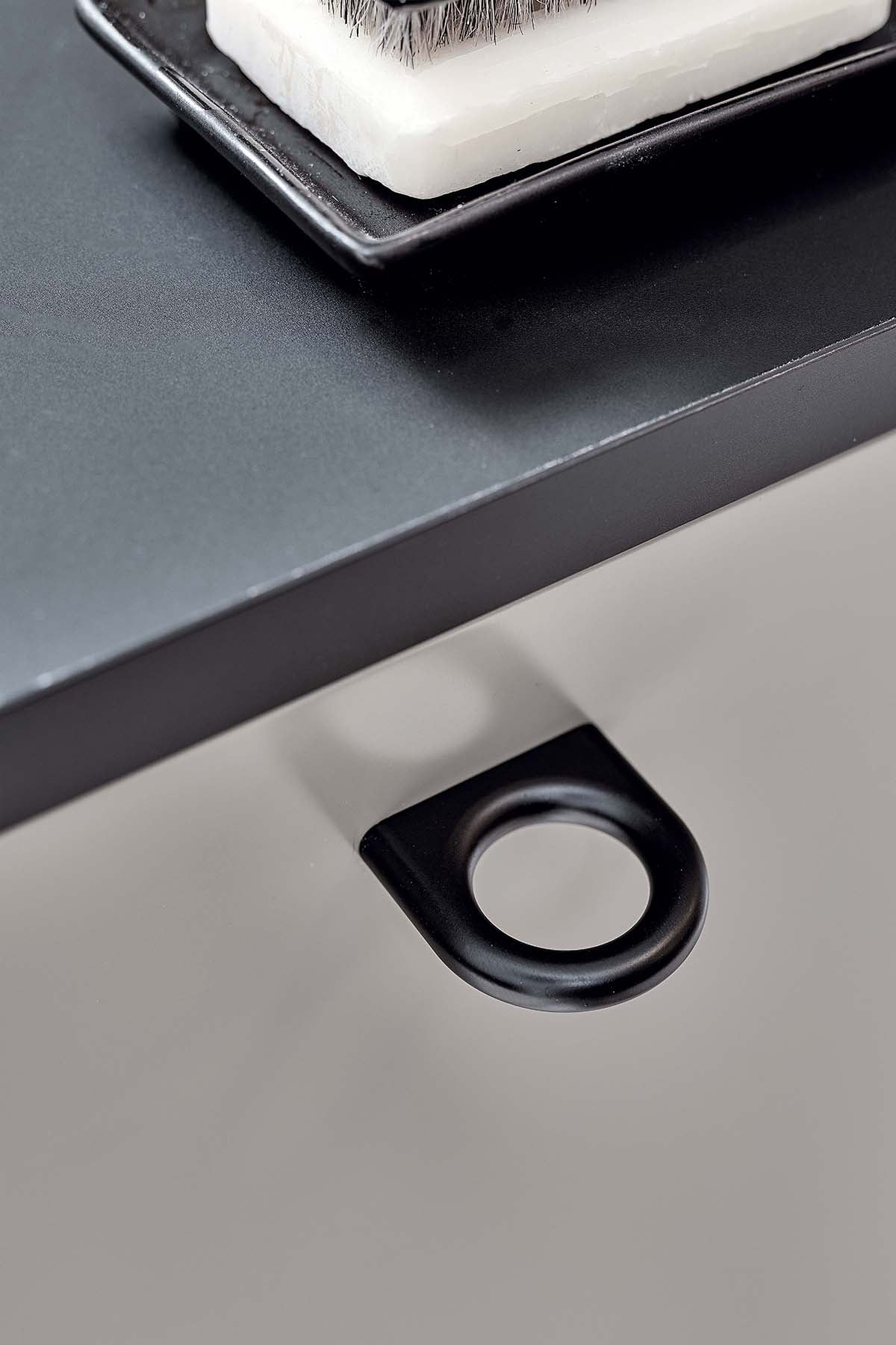 LUCK knop, zink, sort • Furnipart