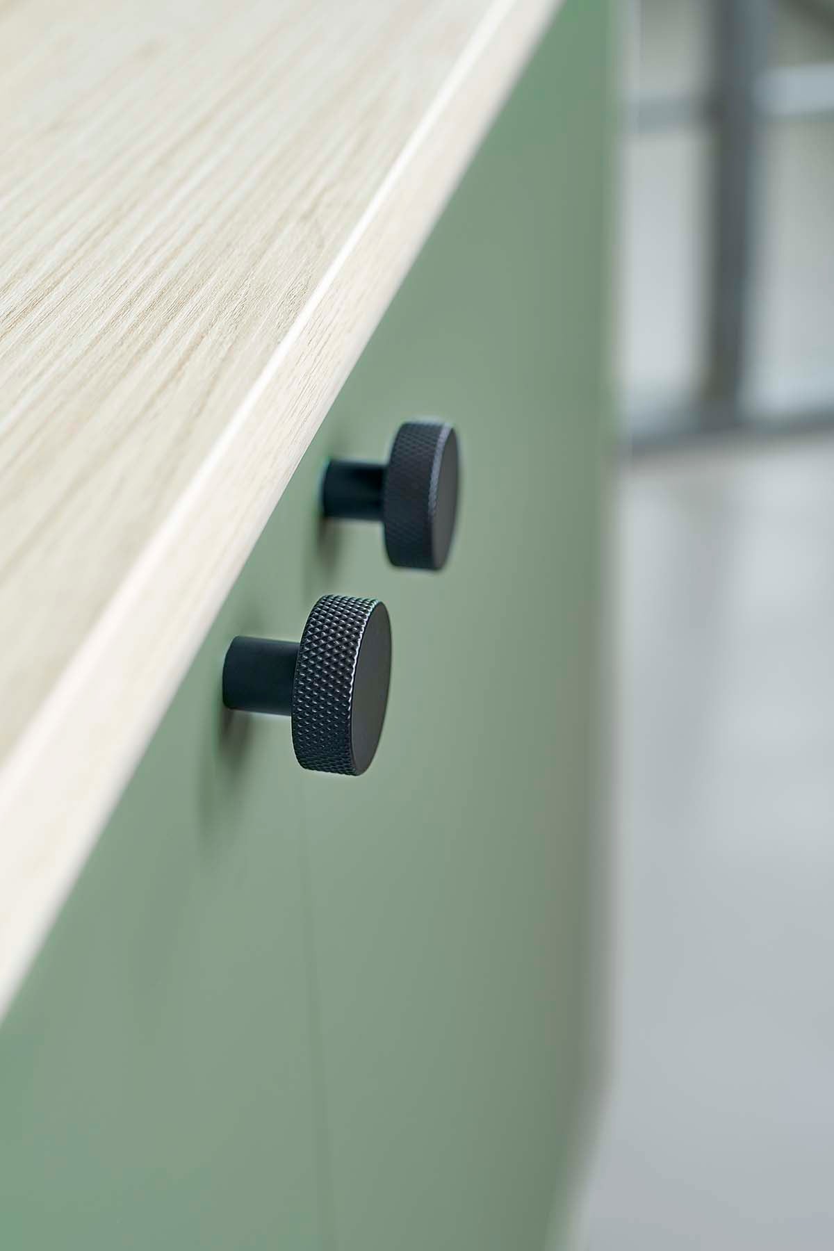 SIMON knop, stål, sort • Furnipart