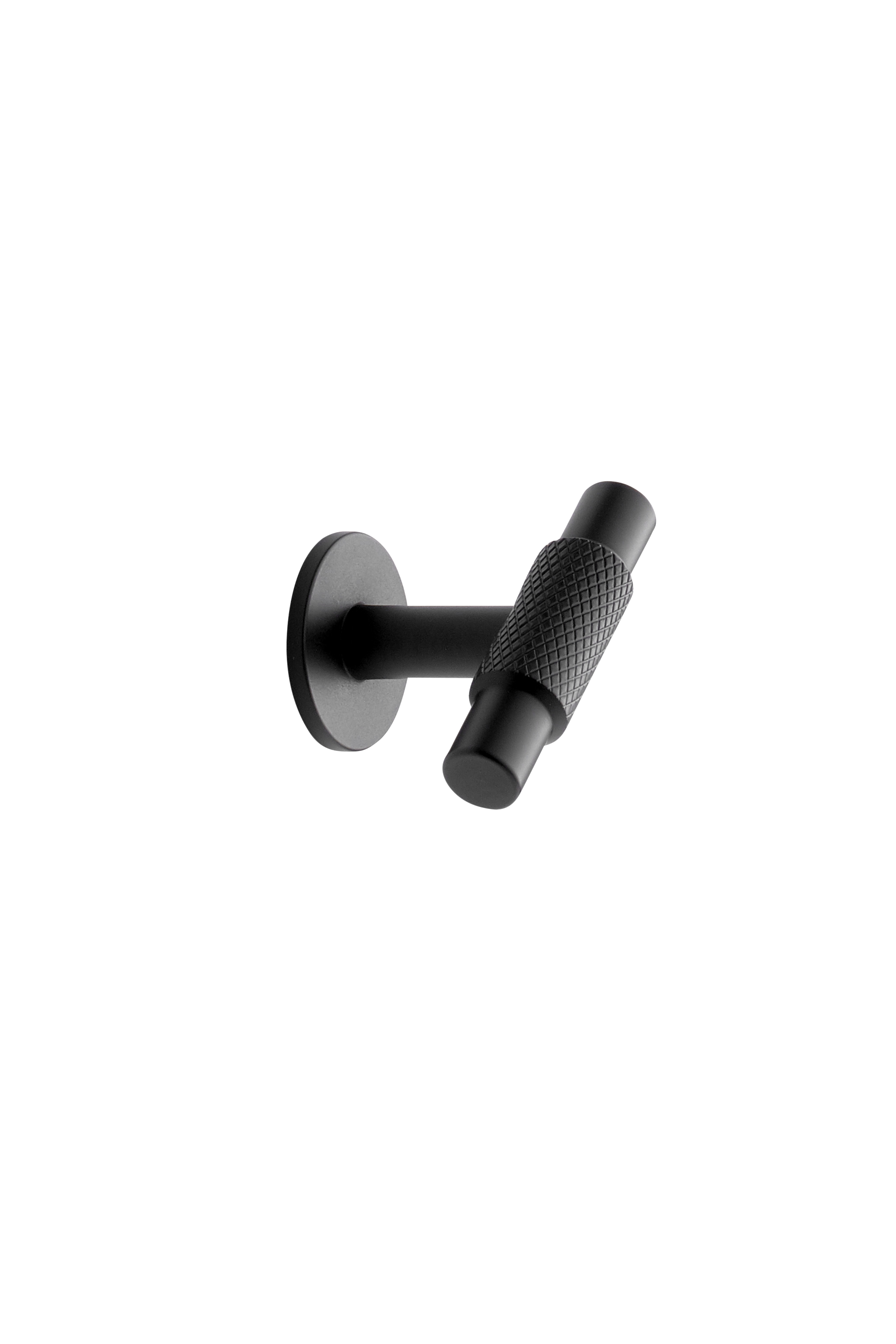 MANOR T knop, zink, sort • Furnipart