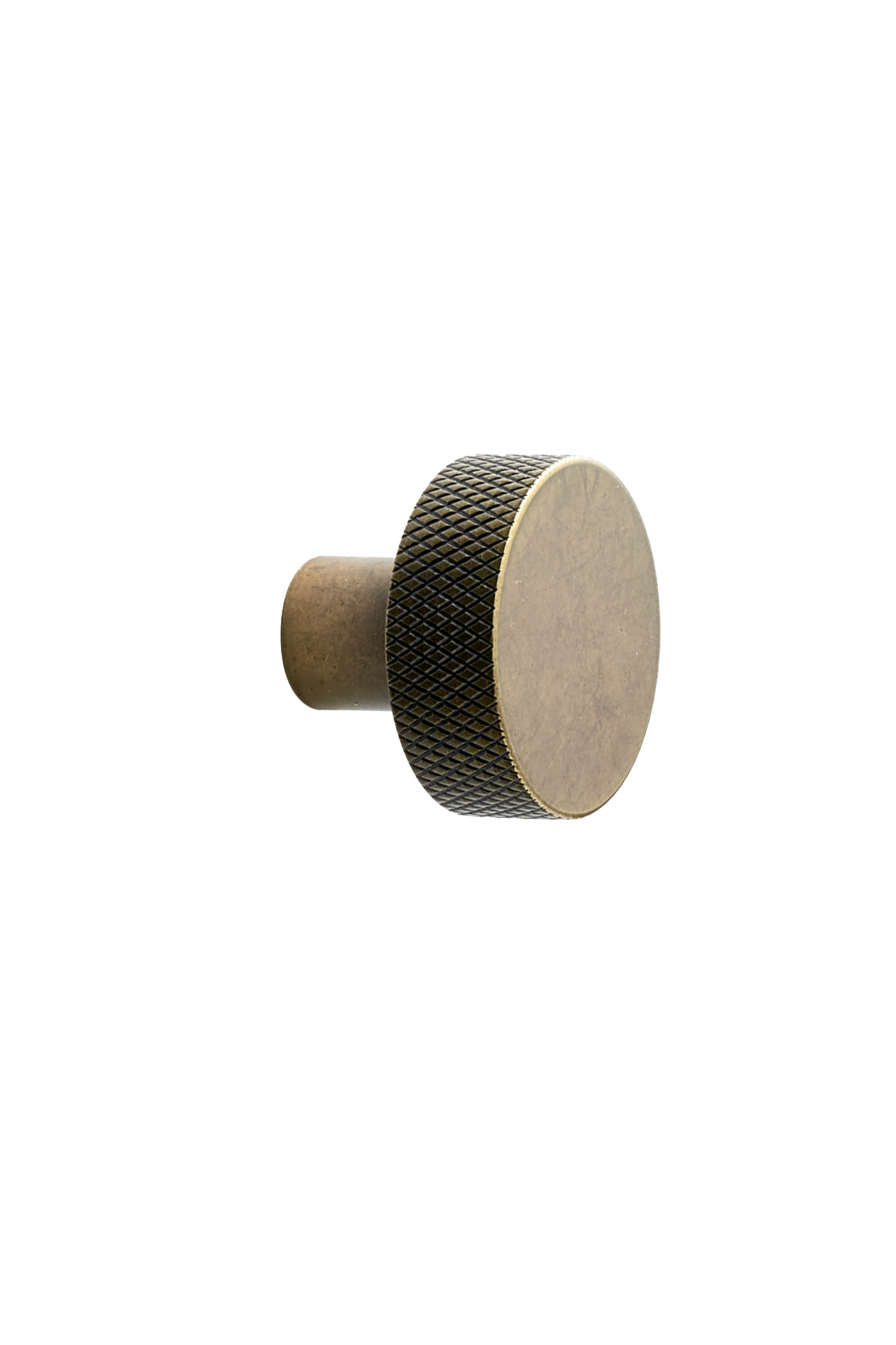 SIMON knop, stål, antik og messing • Furnipart