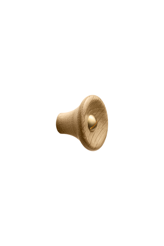 RECTA knop, eg og messing, messing og træ • Furnipart