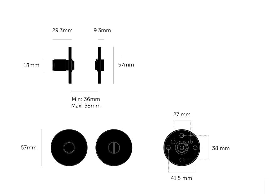 Linear toiletbesætning i messing med linjeret mønster • Buster + Punch