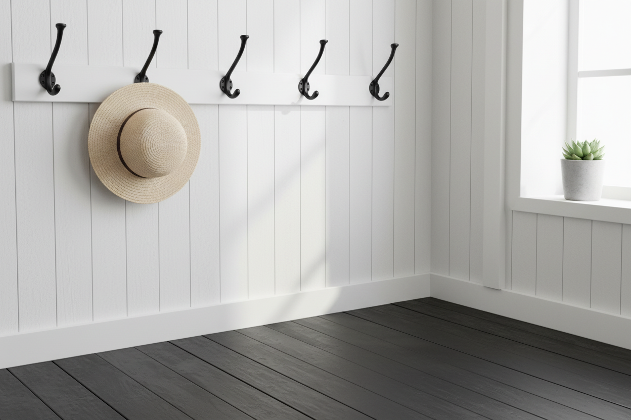 Lund • Hattekrog enkel, sort 120 mm