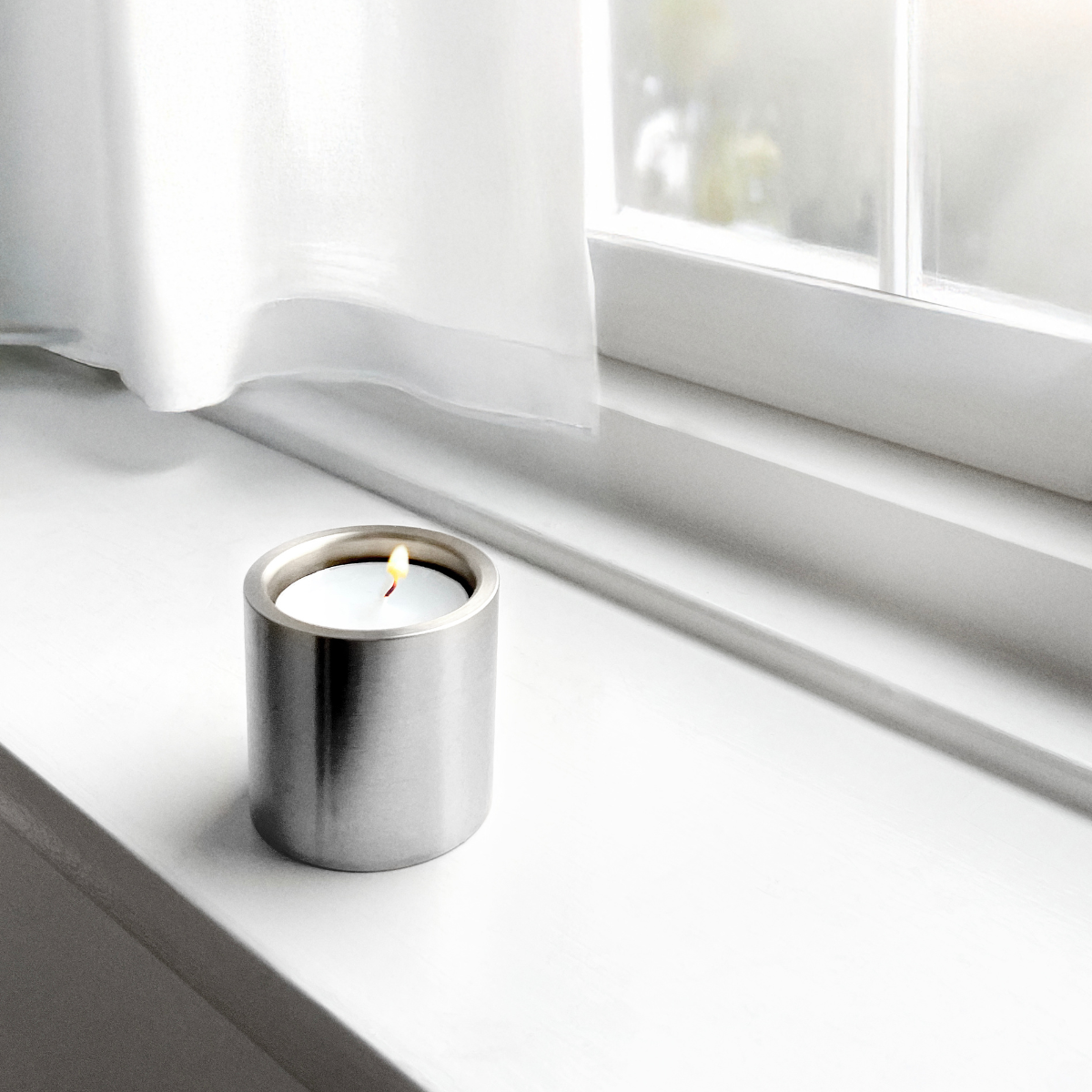 Lysestage til fyrfadslys rustfrit stål