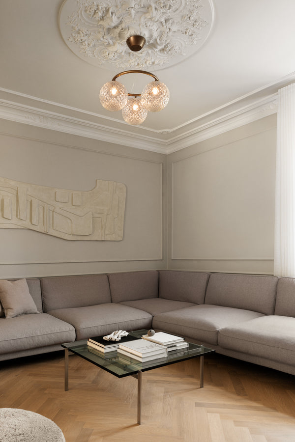 Miira 3 Circular lysekrone, dark bronze / optic clear • NUURA