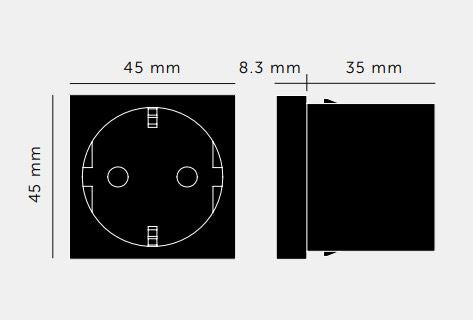 Modul til stikkontakt, Schuko type F, hvid • Buster + Punch