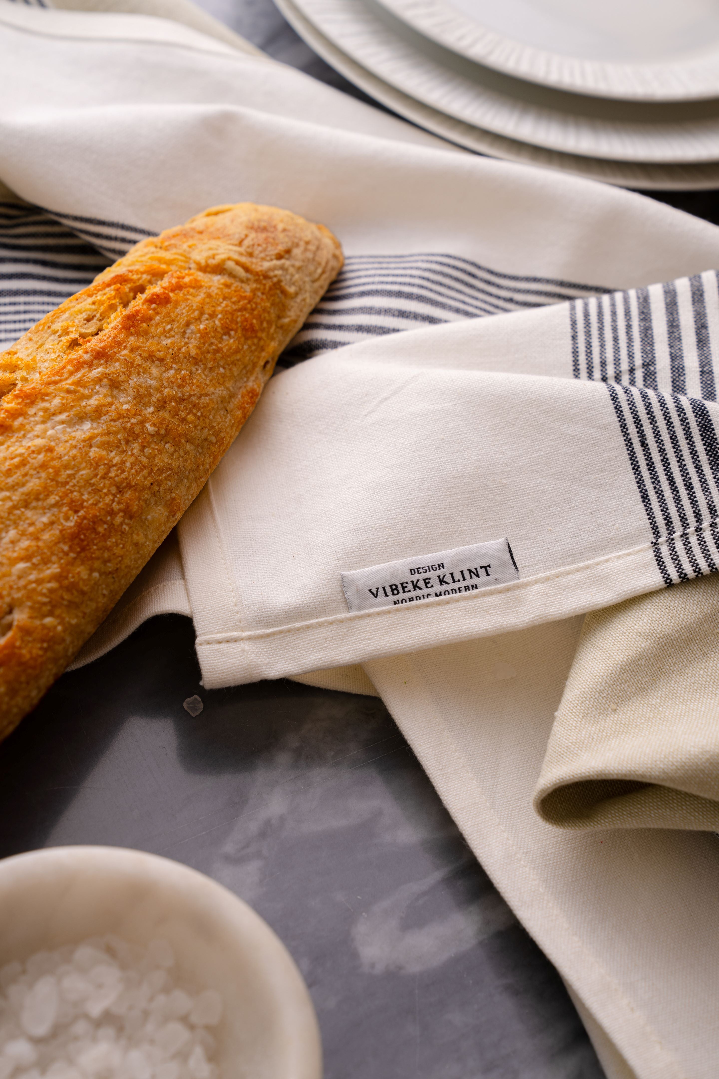 Viskestykker (2 stk.), oliven/sort/hvid • NORDICMODERN