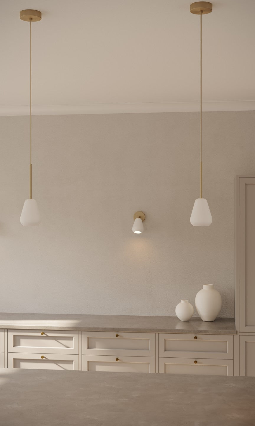 Anoli Spot pendel, nordic gold / hvid • NUURA - Copenhagenhomedesign