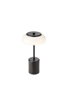Blossi Table Mini, portable bordlampe, sort / opal • NUURA