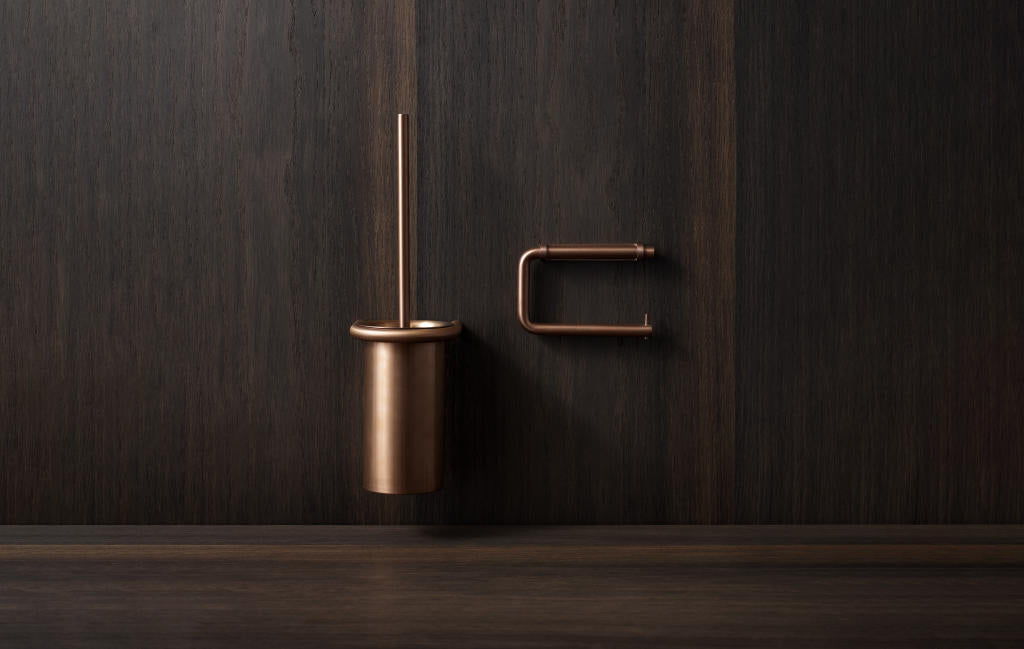 Toiletbørsteholder, kobber finish • d line