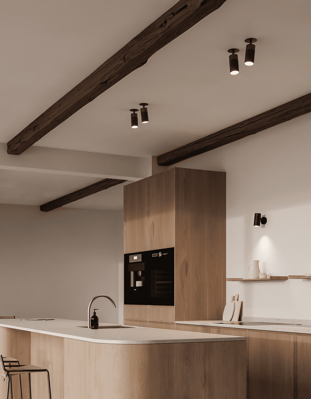 Patrone loftspot med dækplade - box fit, bruneret messing • Thorup Copenhagen - Copenhagenhomedesign
