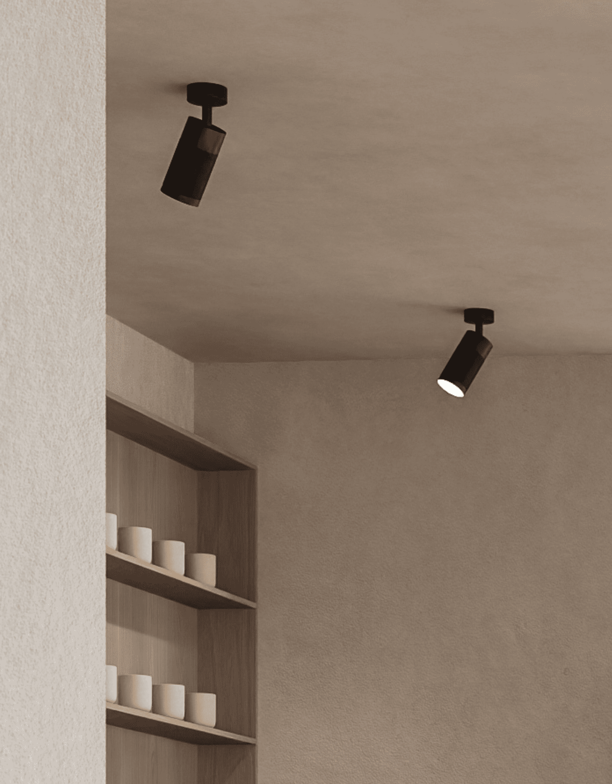 Patrone loftspot med roset, sortbruneret messing • Thorup Copenhagen - Copenhagenhomedesign