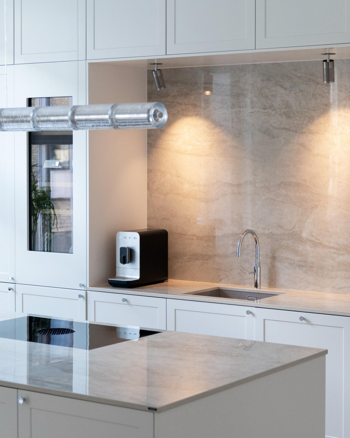 Patrone loftspot med dækplade - box fit, rustfritt stål look • Thorup Copenhagen - Copenhagenhomedesign