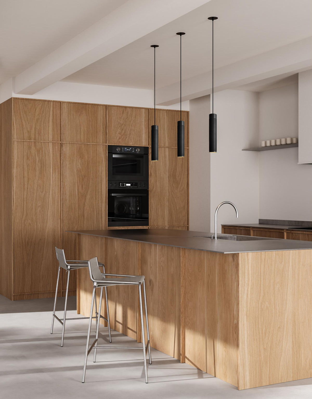 Patrone Pendel Long i sort bruneret messing • Thorup Copenhagen - Copenhagenhomedesign