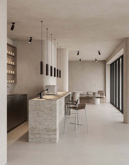 Patrone loftspot med roset, bruneret messing • Thorup Copenhagen - Copenhagenhomedesign