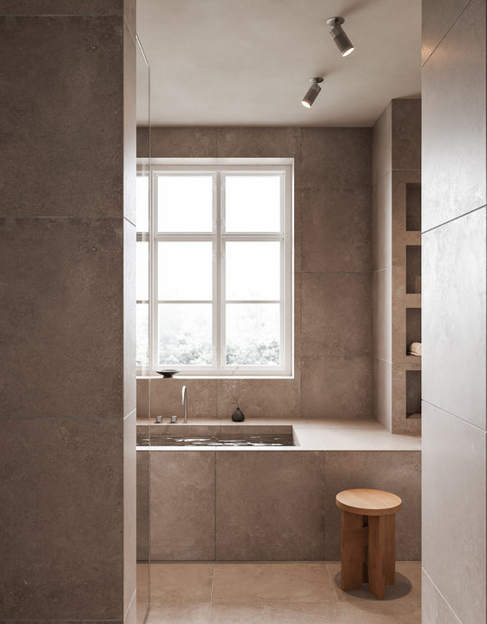 Patrone loftspot med dækplade - box fit, rustfritt stål look • Thorup Copenhagen - Copenhagenhomedesign