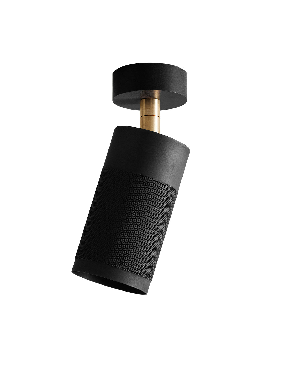Patrone loftspot med roset, sortbruneret og messing • Thorup Copenhagen - Copenhagenhomedesign