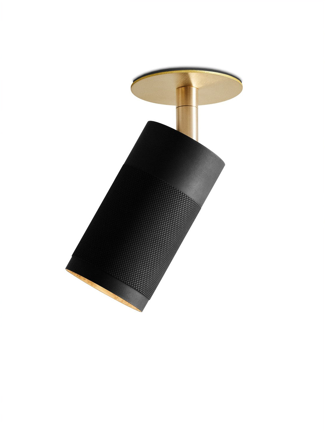 Patrone loftspot med dækplade - box fit, sortbruneret og messing • Thorup Copenhagen - Copenhagenhomedesign