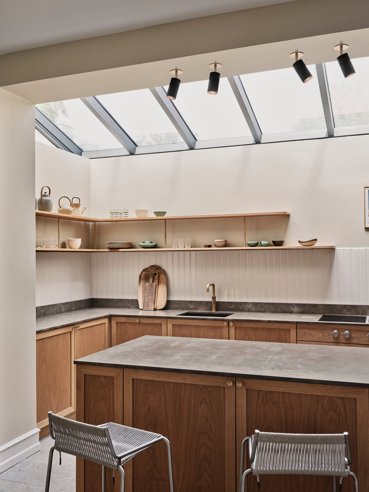 Patrone loftspot med dækplade - box fit, bruneret og messing • Thorup Copenhagen - Copenhagenhomedesign