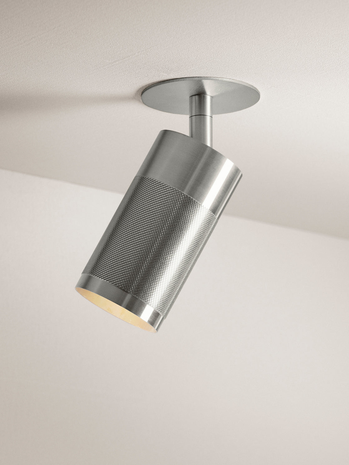 Patrone loftspot med dækplade - clip fit, rustfritt stål look • Thorup Copenhagen - Copenhagenhomedesign