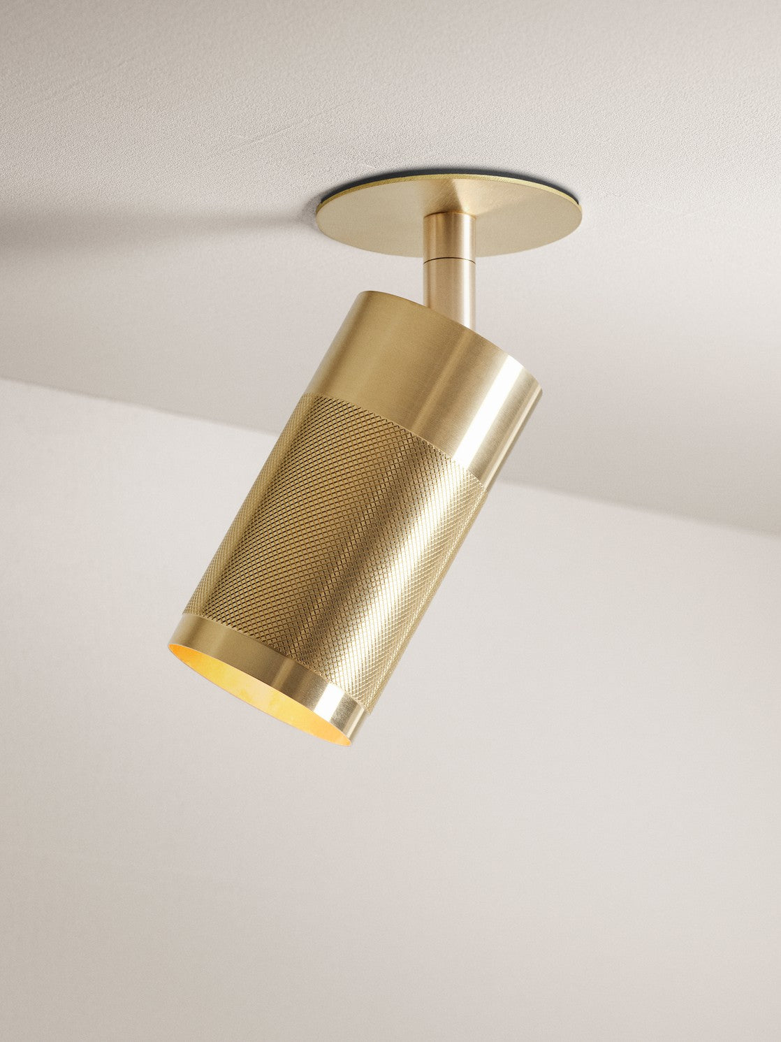 Patrone loftspot med dækplade - box fit, messing • Thorup Copenhagen - Copenhagenhomedesign