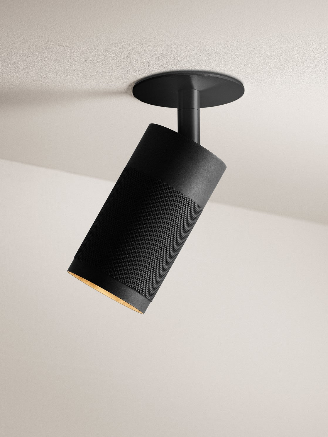 Patrone loftspot med dækplade - box fit, sortbruneret messing • Thorup Copenhagen - Copenhagenhomedesign